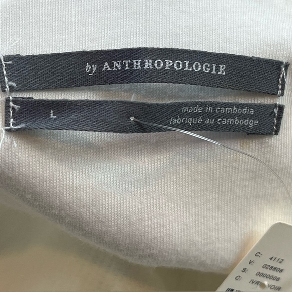 NWT Anthropologie Ivory Knit Top Sz L Cross Straps Front & Back - Picture 13 of 15
